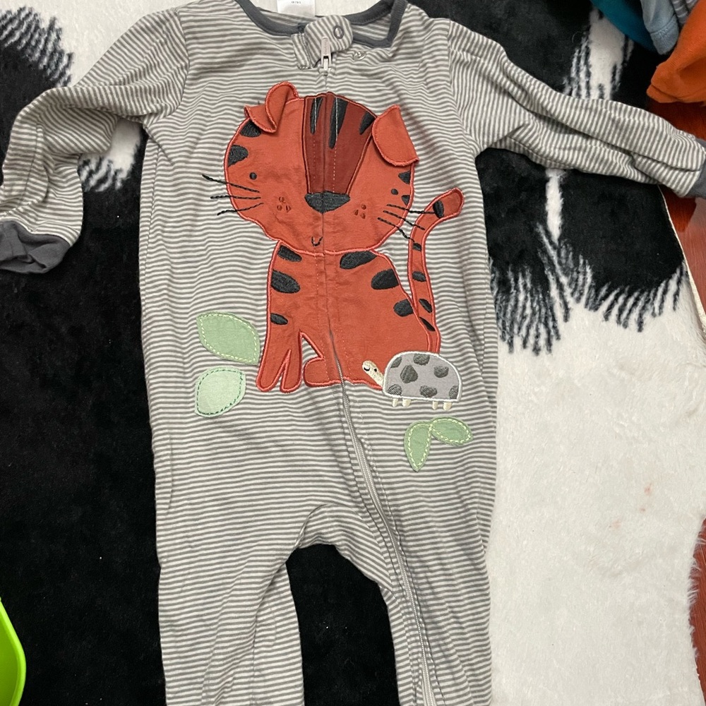 Wild life zip up pajamas